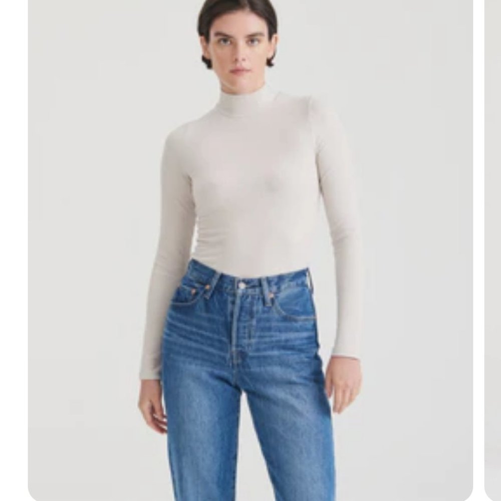 XL Ribbed Modal Cashmere Turtleneck NWOT
